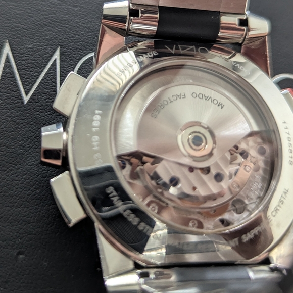 Movado Watch Mens CHRONOGRAPH RED LABEL-VIZIO FUSION... RARE - Picture 2 of 16